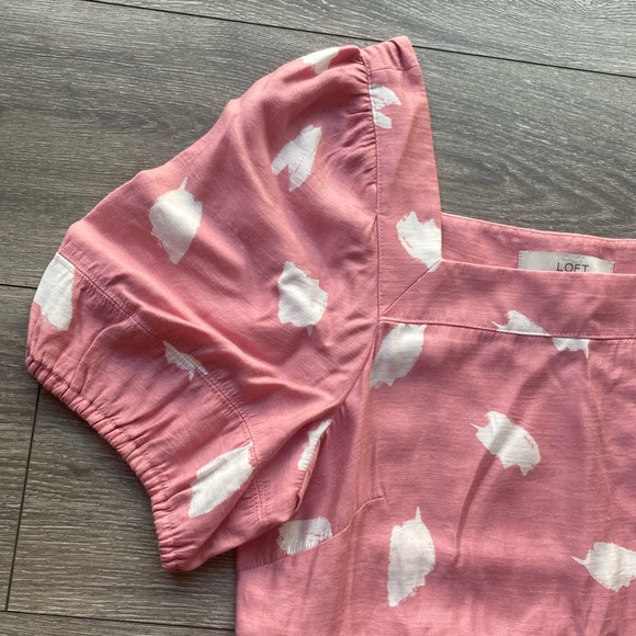 LOFT Pink Babydoll Dress Size M - Picture 2 of 7